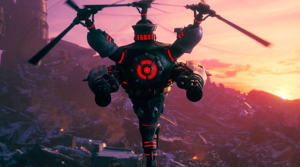 The Valkyrie will chase you around for a big; hide behind debris and objects to avoid its gunfire. It's weak against Wind and Lightning, so hit it hard with magic to bring it down.